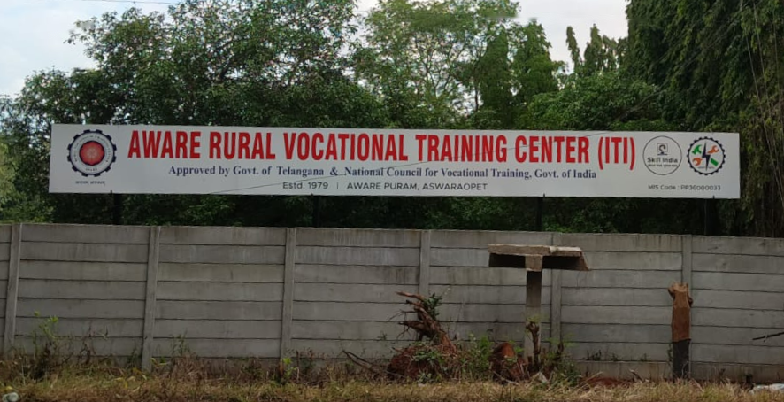 AWARE Rural Vocational Training Center ITI Front Gate Signboard