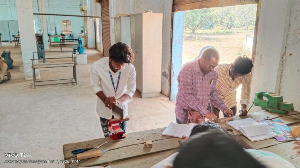 Trainer Guiding Students